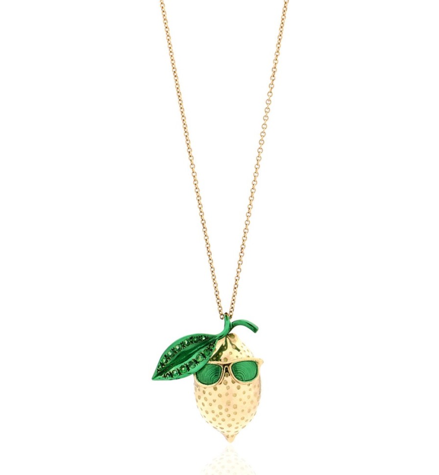 Jewellery Faraone Mennella  | Love Lemons - Sunglasses - 18Kt Gold - Tsavorites - Necklace